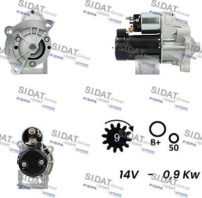 Sidat S12VA0238A2 - Starteris www.autospares.lv