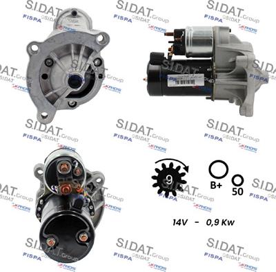 Sidat S12VA0238 - Starteris www.autospares.lv