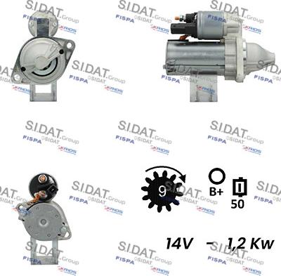 Sidat S12VA0237A2 - Starteris autospares.lv