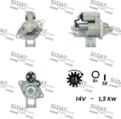 Sidat S12VA0763A2 - Starter www.autospares.lv