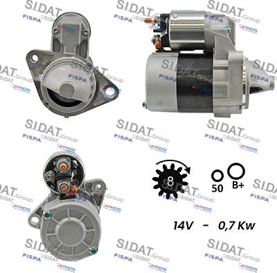 Sidat S12VA0773 - Starteris www.autospares.lv