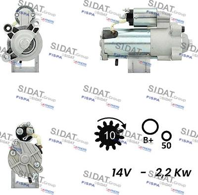 Sidat S12VS0481A2 - Starteris www.autospares.lv