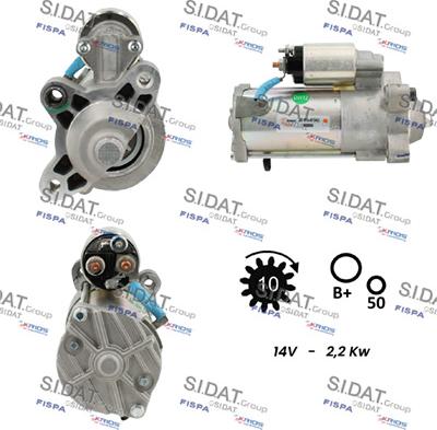 Sidat S12VS0481 - Starteris www.autospares.lv