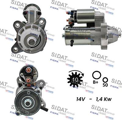 Sidat S12VS0054A2 - Starteris www.autospares.lv