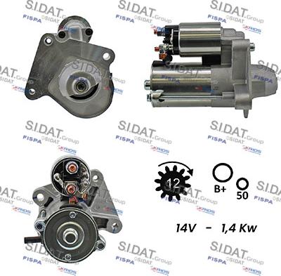 Sidat S12VS0013A2 - Starteris www.autospares.lv