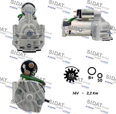 Sidat S12VS0032 - Starteris autospares.lv