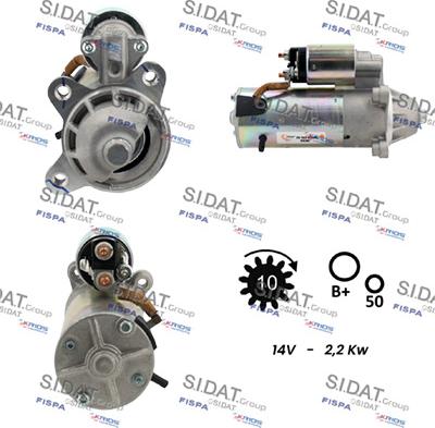 Sidat S12VS0023 - Starter www.autospares.lv