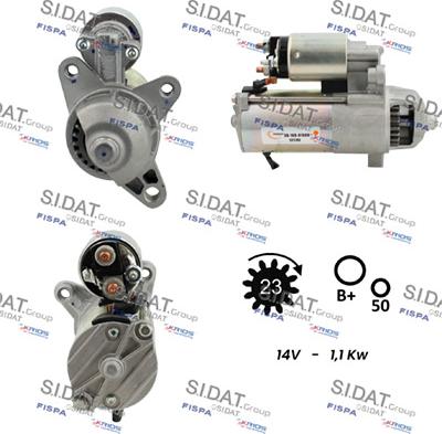 Sidat S12VS0192 - Starteris autospares.lv