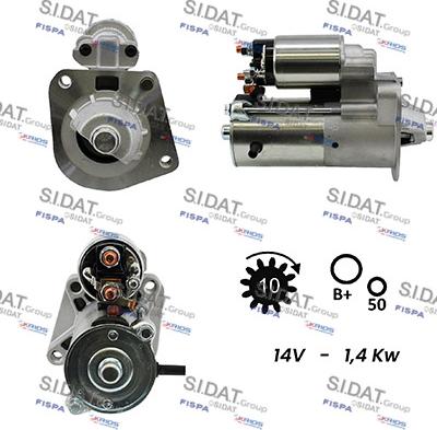 Sidat S12VS0369A2 - Стартер www.autospares.lv