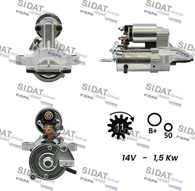 Sidat S12VS0367A2 - Starteris autospares.lv