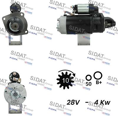 Sidat S24BH0099A2 - Starter www.autospares.lv