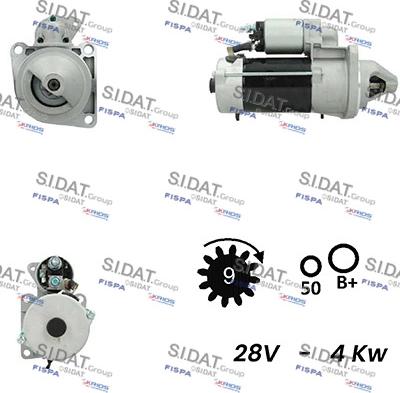 Sidat S24BH0044A2 - Starteris autospares.lv