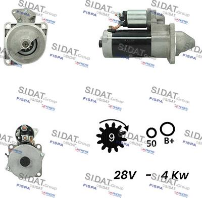 Sidat S24BH0045A2 - Starter www.autospares.lv