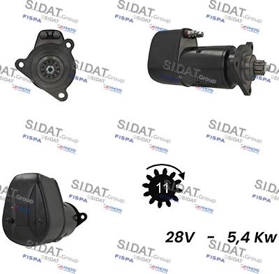 Sidat S24BH0040A2 - Starteris autospares.lv