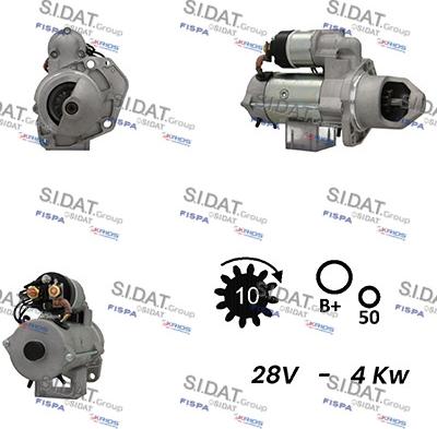 Sidat S24BH0048A2 - Starter www.autospares.lv