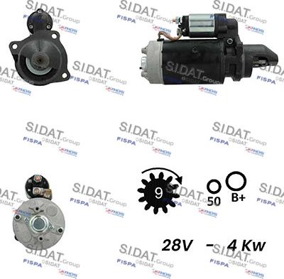 Sidat S24BH0055A2 - Starteris www.autospares.lv