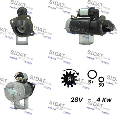 Sidat S24BH0053A2 - Starter www.autospares.lv