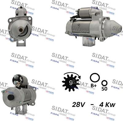 Sidat S24BH0052A2 - Стартер www.autospares.lv