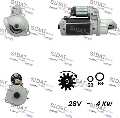 Sidat S24BH0062A2 - Starteris autospares.lv