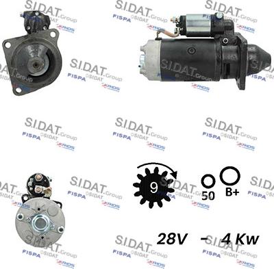 Sidat S24BH0037A2 - Starteris autospares.lv