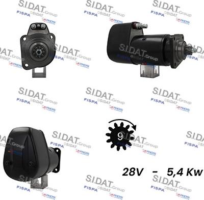 Sidat S24BH0020A2 - Стартер www.autospares.lv