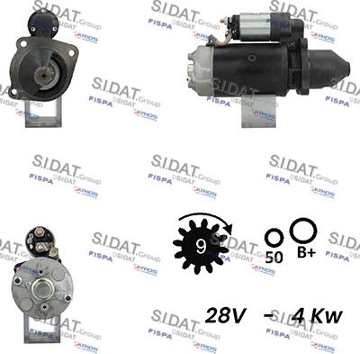 Sidat S24BH0151A2 - Стартер www.autospares.lv