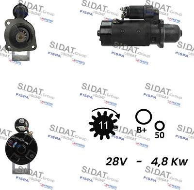 Sidat S24BH0152A2 - Starteris www.autospares.lv