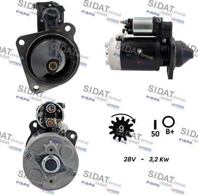 Sidat S24BH0157A2 - Starter www.autospares.lv