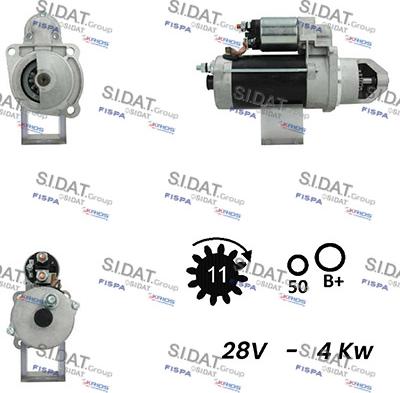 Sidat S24BH0107A2 - Starteris www.autospares.lv