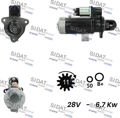 Sidat S24BH0119A2 - Starteris autospares.lv