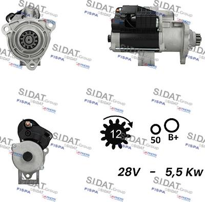 Sidat S24BH0116A2 - Starteris www.autospares.lv