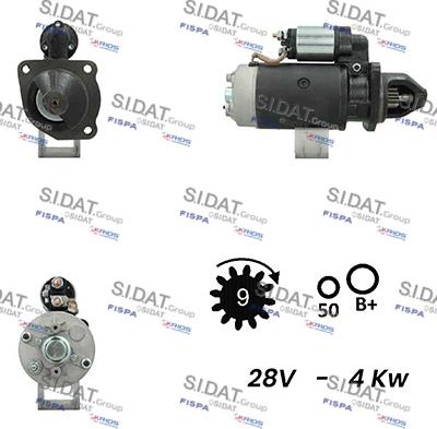 Sidat S24BH0111A2 - Starteris autospares.lv