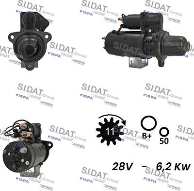 Sidat S24BH0113A2 - Starteris www.autospares.lv