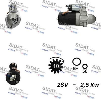 Sidat S24BH0135A2 - Starter www.autospares.lv