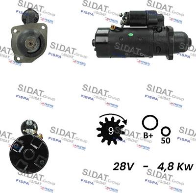 Sidat S24BH0130A2 - Starteris www.autospares.lv