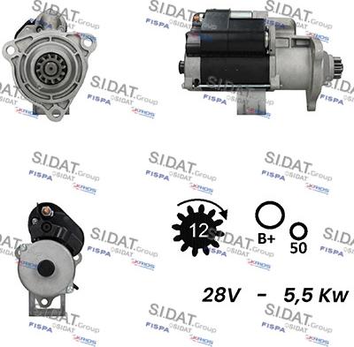 Sidat S24BH0126A2 - Starteris www.autospares.lv