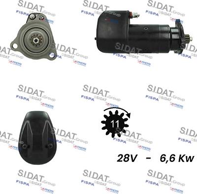 Sidat S24BH0122A2 - Starteris autospares.lv