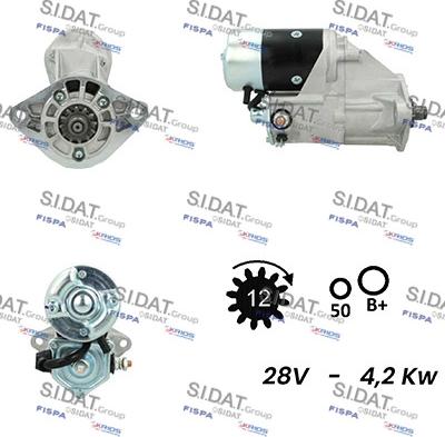 Sidat S24DE0142A2 - Starteris www.autospares.lv