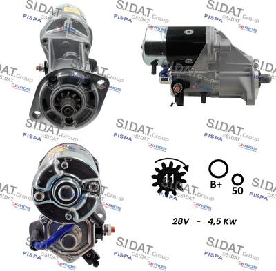 Sidat S24DE0154 - Starteris autospares.lv