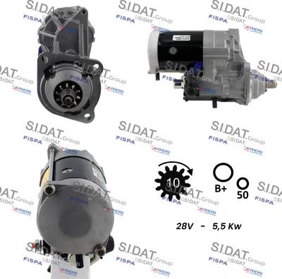 Sidat S24DE0129 - Starteris www.autospares.lv