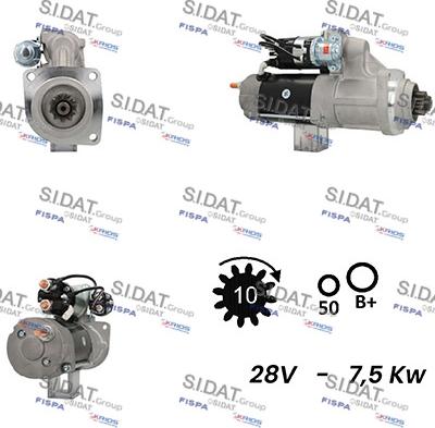 Sidat S24DR0095A2 - Starteris autospares.lv