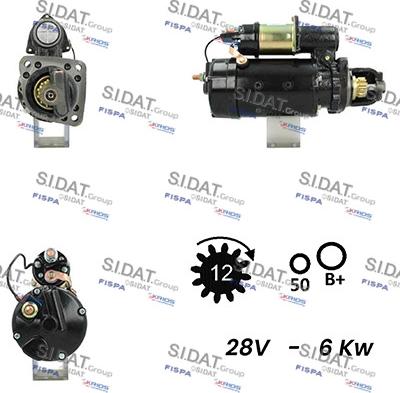 Sidat S24DR0090A2 - Starter www.autospares.lv