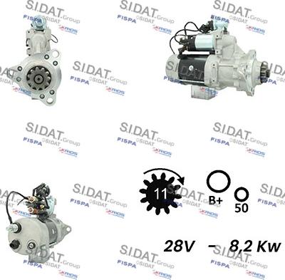 Sidat S24DR0091A2 - Starteris autospares.lv