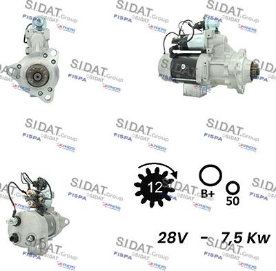 Sidat S24DR0010 - Starter www.autospares.lv