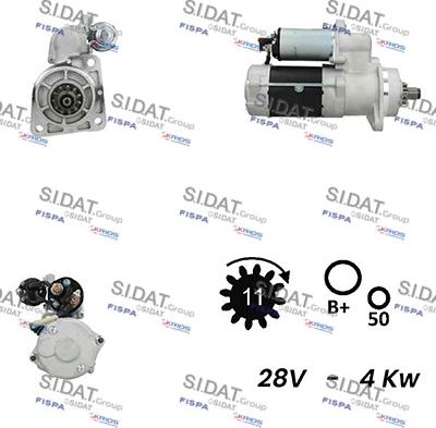 Sidat S24DR0070A2 - Стартер www.autospares.lv