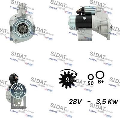 Sidat S24HT0128 - Стартер www.autospares.lv