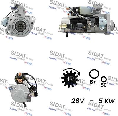 Sidat S24MH0068A2 - Starteris www.autospares.lv