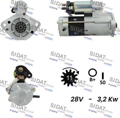 Sidat S24MH0017 - Стартер www.autospares.lv