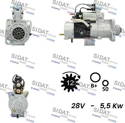 Sidat S24MH0086A2 - Стартер www.autospares.lv