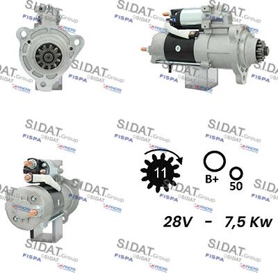 Sidat S24MH0083A2 - Стартер www.autospares.lv